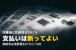 不用品回収で高額請求された時の対処｜断り方と相談先