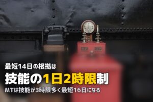 合宿免許は最短何日で取れる？AT14日・MT16日の内訳を徹底解説