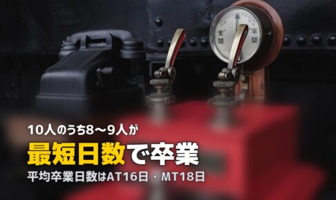 合宿免許の平均卒業日数｜AT16日・MT18日が目安！延長する人の割合は？