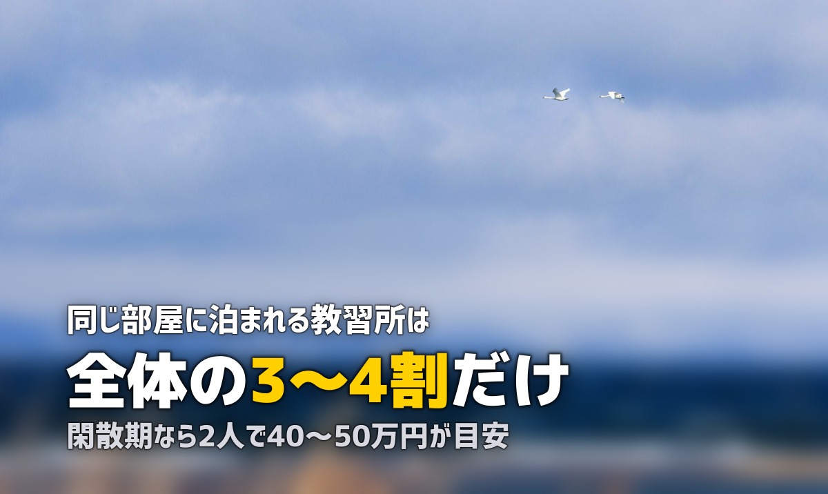 合宿免許のカップルプランで同じ部屋に泊まれる！｜条件・費用・注意点