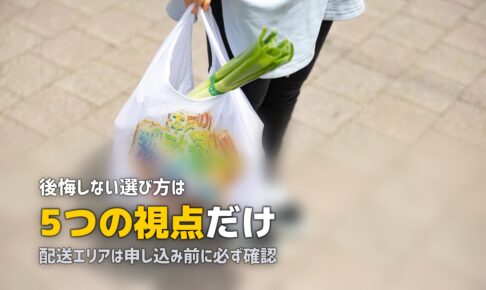 失敗しない食材宅配の選び方｜5つのポイントを解説