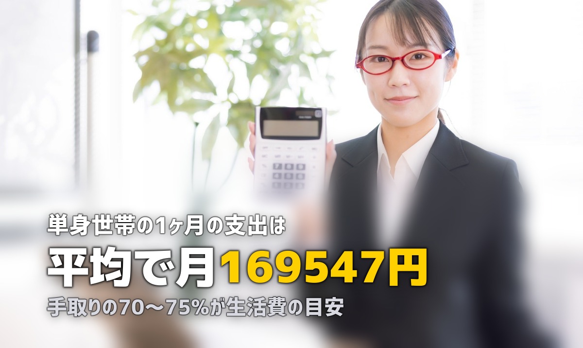 一人暮らしの生活費は月いくら?年代別・内訳別の平均を徹底解説